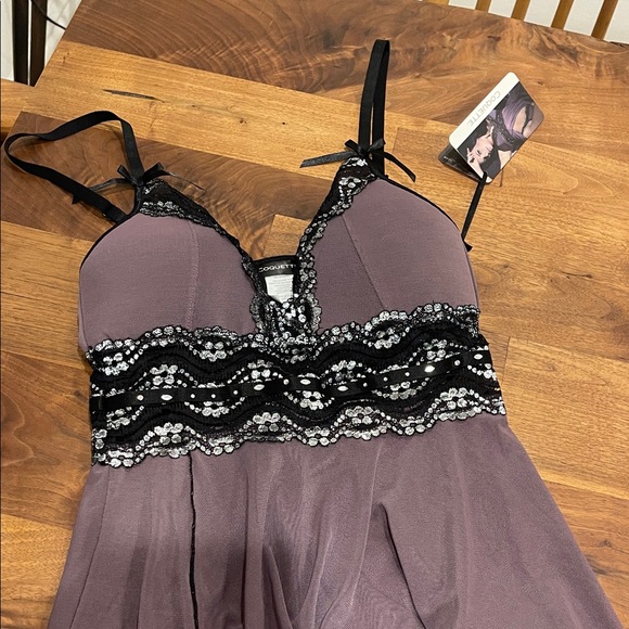 Coquette Padded Cup Babydoll sz S NWT - Picture 5 of 6